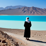 **

"A panoramic view of Lake Assal in Djibouti, showcasing its turquoise water and salt formations. In the background, dramatic mountains rise under a clear blue sky. fully clothed people admiring the view. Safe for work, appropriate content, professional photography, perfect anatomy, correct proportions, natural pose, high quality, modest clothing, family-friendly."

**